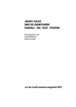 Jankel Adler Und Die Avantgarde Chagall I Dix I Klee I Picasso