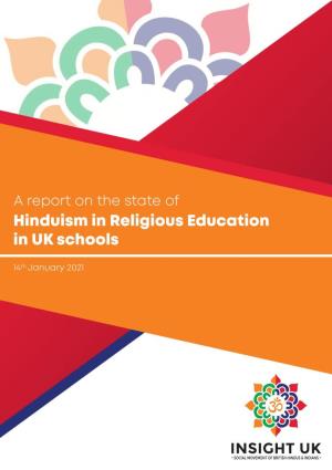 A Report on the State of Hinduism in Religious Education in UK Schools