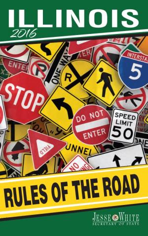 Illinois Rules of the Road 2016 Table of Contents