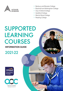 Supported Learning Courses Information Guide 2021-22 Welcome 1