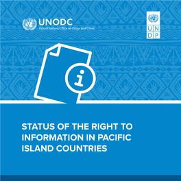 Status of the Right to Information in Pacific Island Countries
