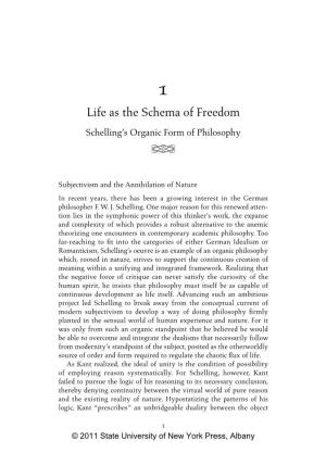 Schelling's Organic Form of Philosophy