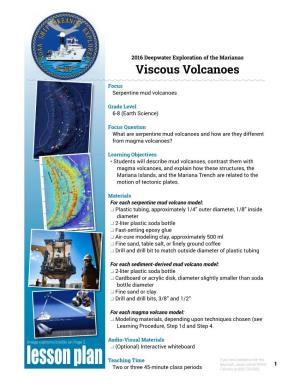 Viscous Volcanos 2016 Grades 6-8 (Earth Science)