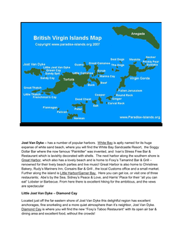 Jost Van Dyke – Has a Number of Popular Harbors