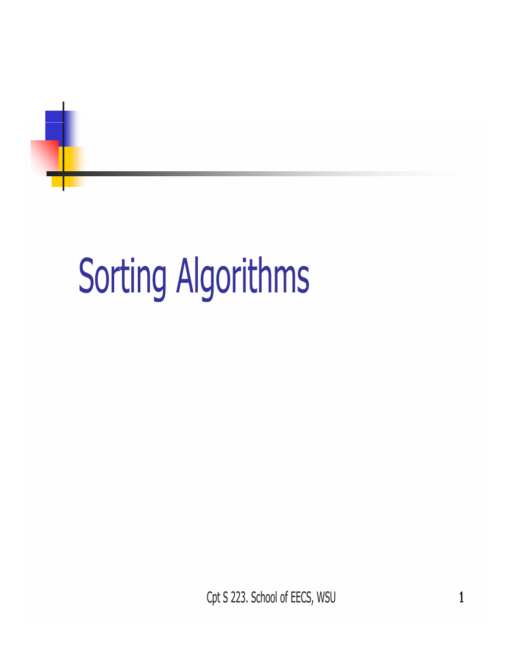 Sorting Algorithms