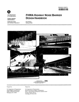 FHWA Highway Noise Barrier Design Handbook HW066/HOO08