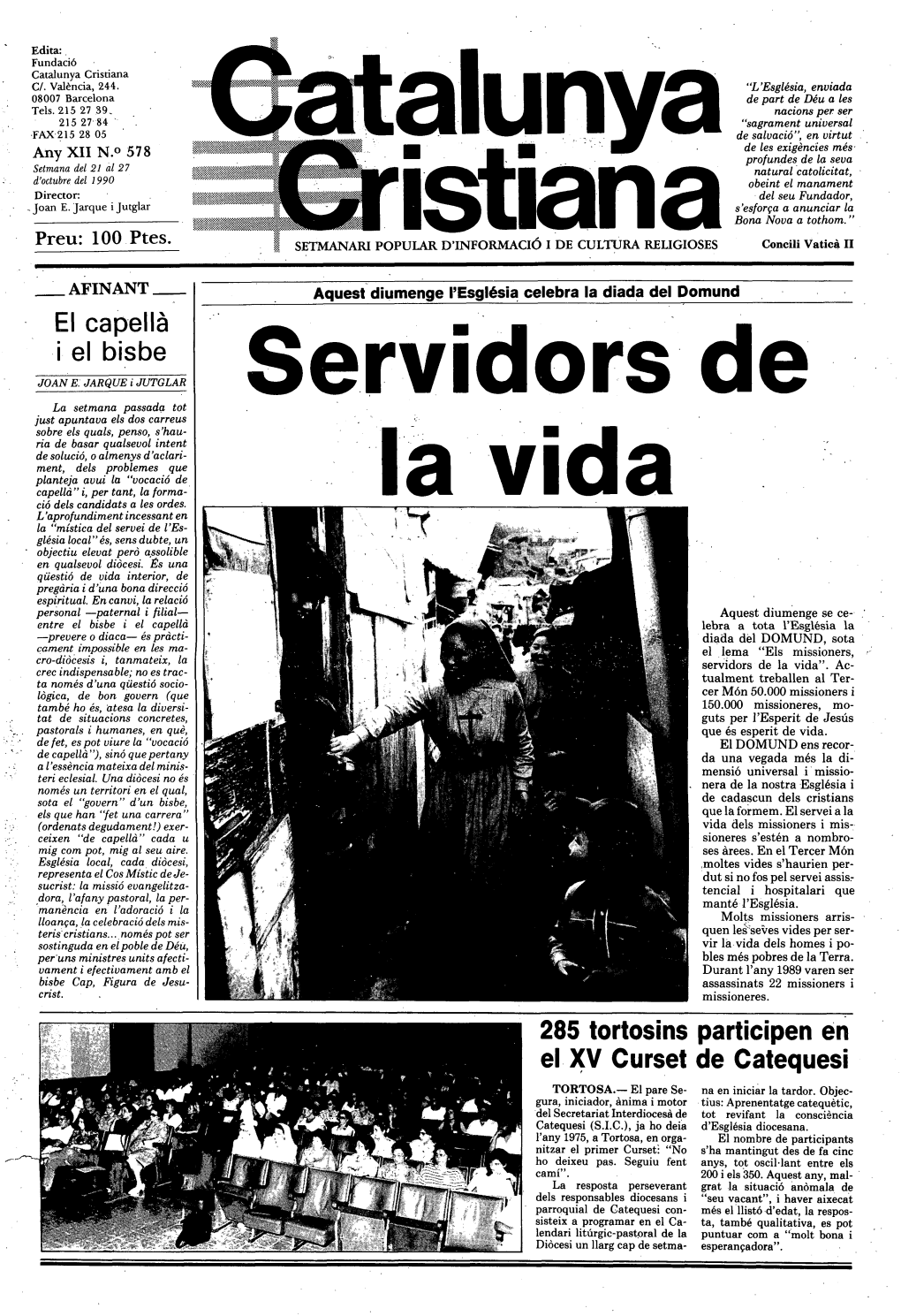 Catalunya Cristiana 0578 [Català] 27 D'octubre De 1990