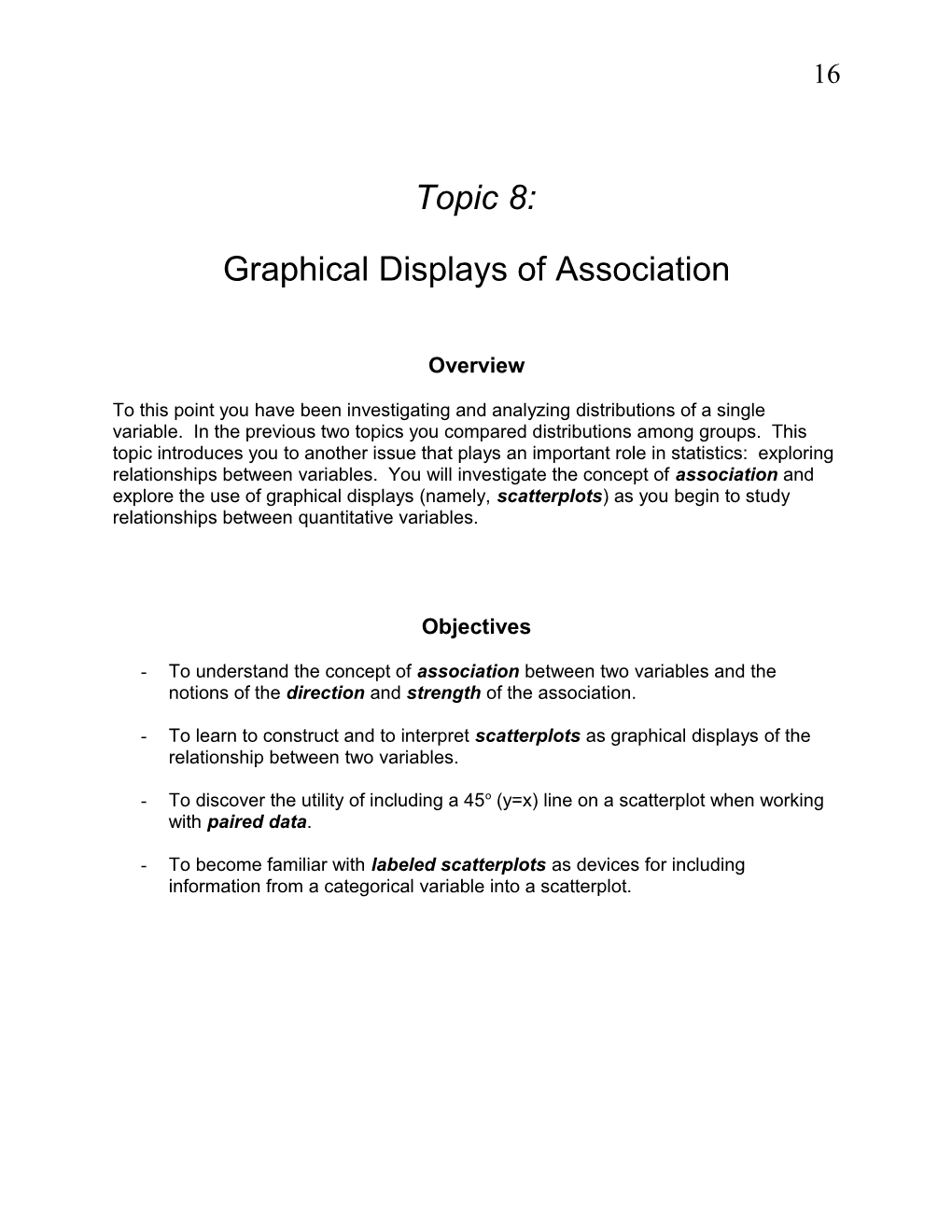 Graphical Displays of Association