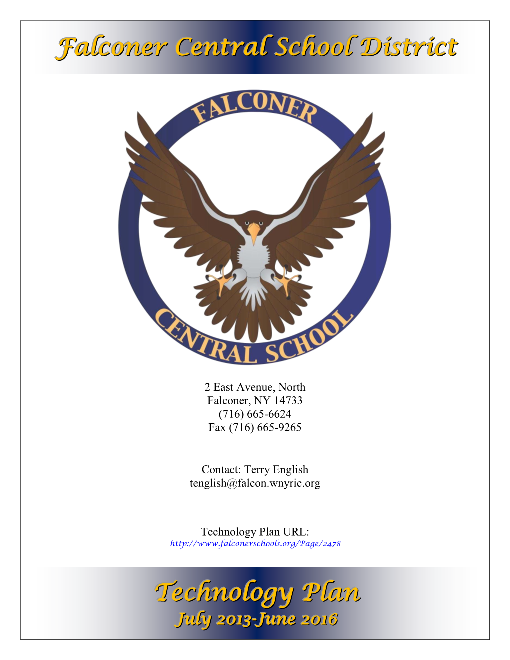Falconer Central School District Technology Plan