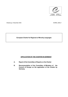 European Charter for Regional Or Minority Languages