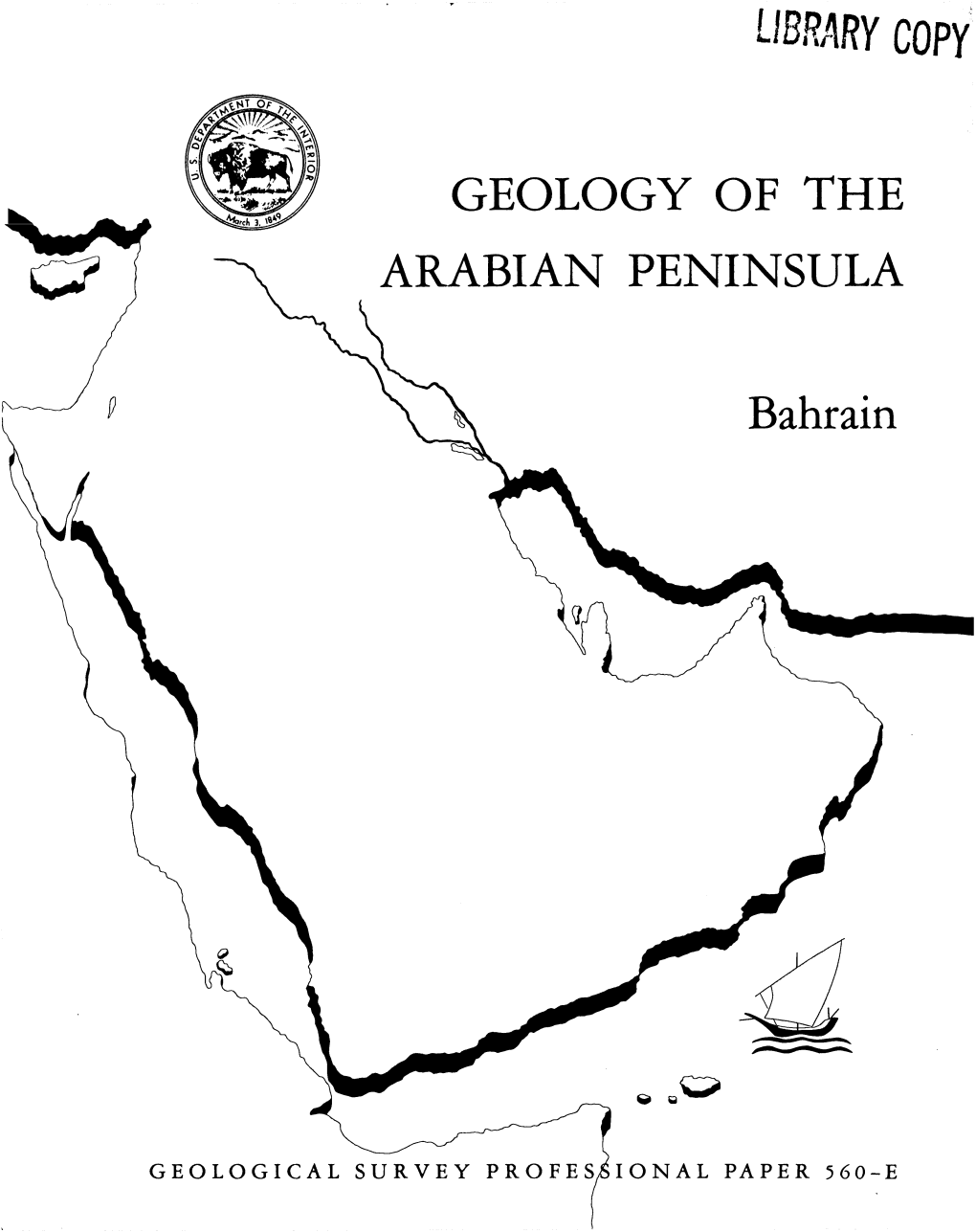Geology of the Arabian Peninsula
