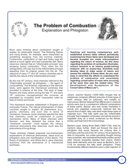 The Problem of Combustion S