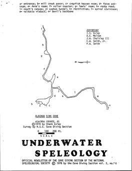 Speleology Official Newsletter of the Cave Diving Section of the National Speleo~Ogical Society