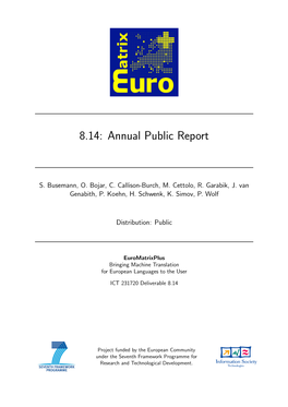 8.14: Annual Public Report