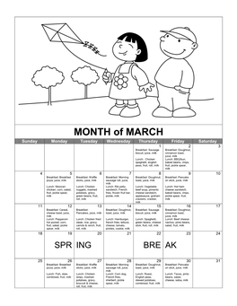 MONTH of MARCH