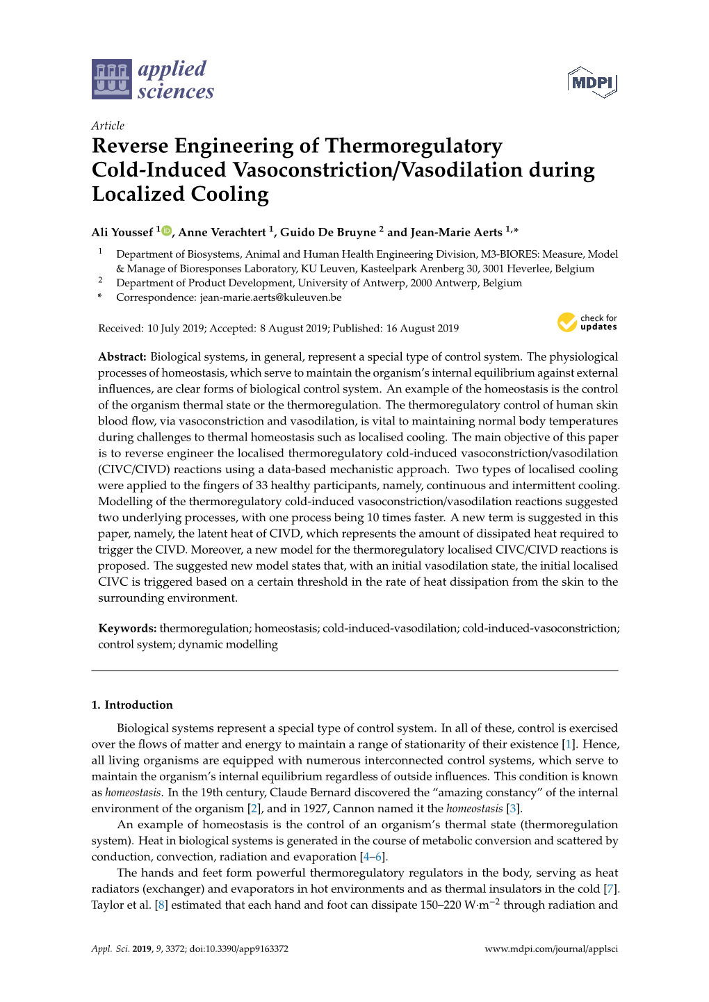 Reverse Engineering of Thermoregulatory Cold-Induced Vasoconstriction/Vasodilation During Localized Cooling
