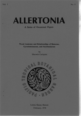 ALLERTONIA a Series of Occasional Papers