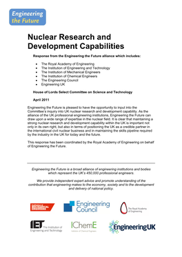 Nuclear Research and Development Capabilities