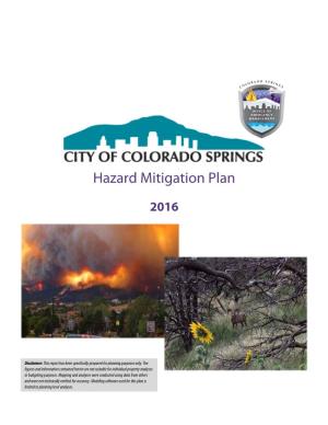 2016 City of Colorado Springs Hazard Mitigation Plan