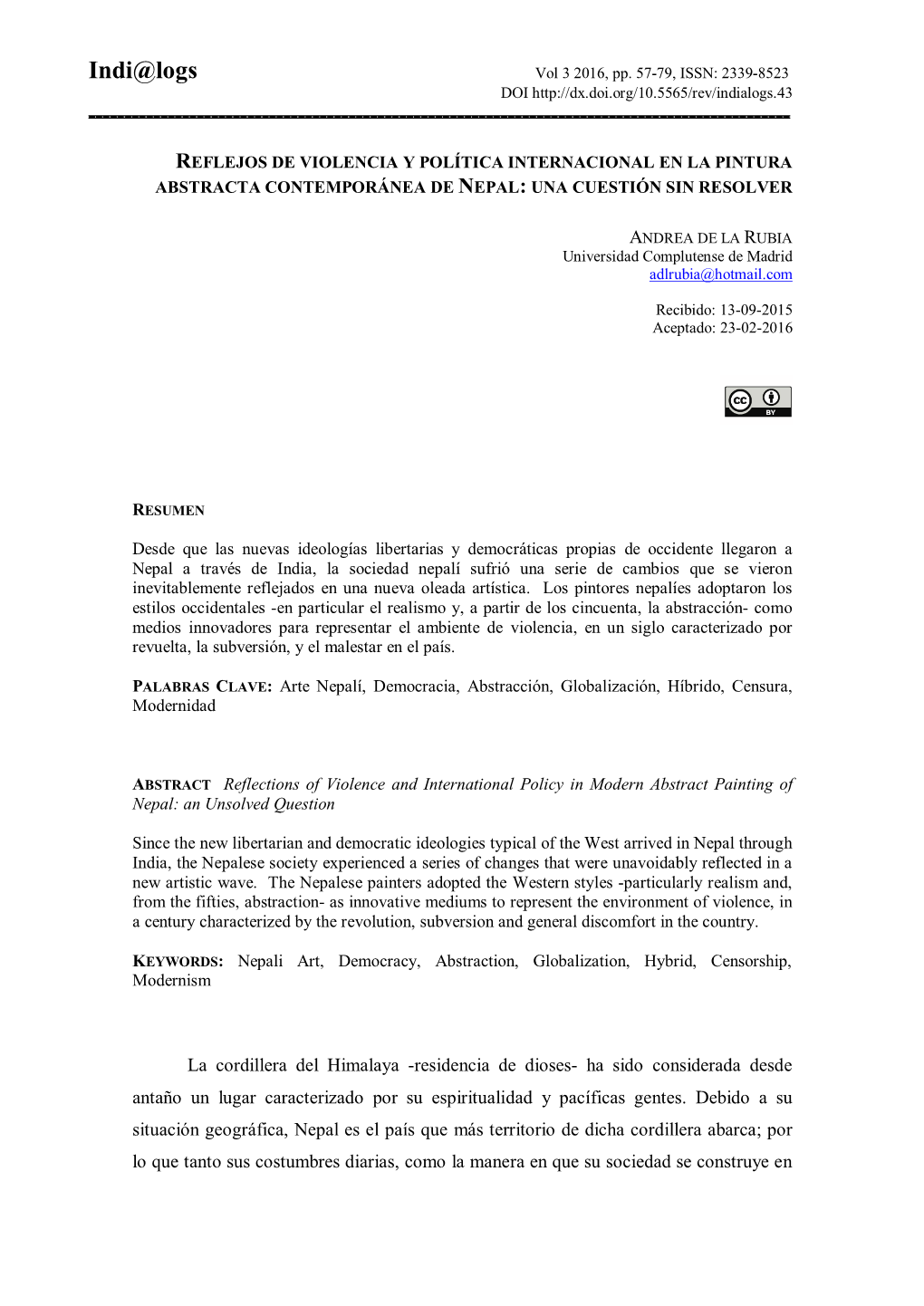 Reflejos De Violencia Y Política Internacional En La