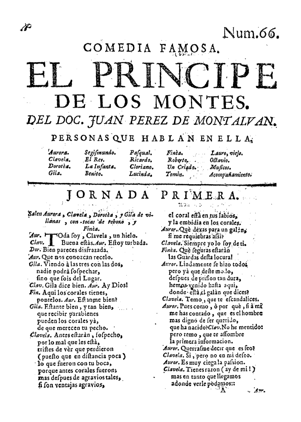 Pdf Comedia Famosa. El Principe De Los Montes / Del Doc. Juan Perez