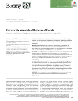 Community Assembly of the Ferns of Florida