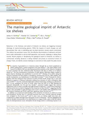 The Marine Geological Imprint of Antarctic Ice Shelves