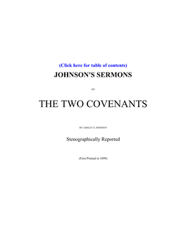 Johnson's Sermons on the Two Covenants