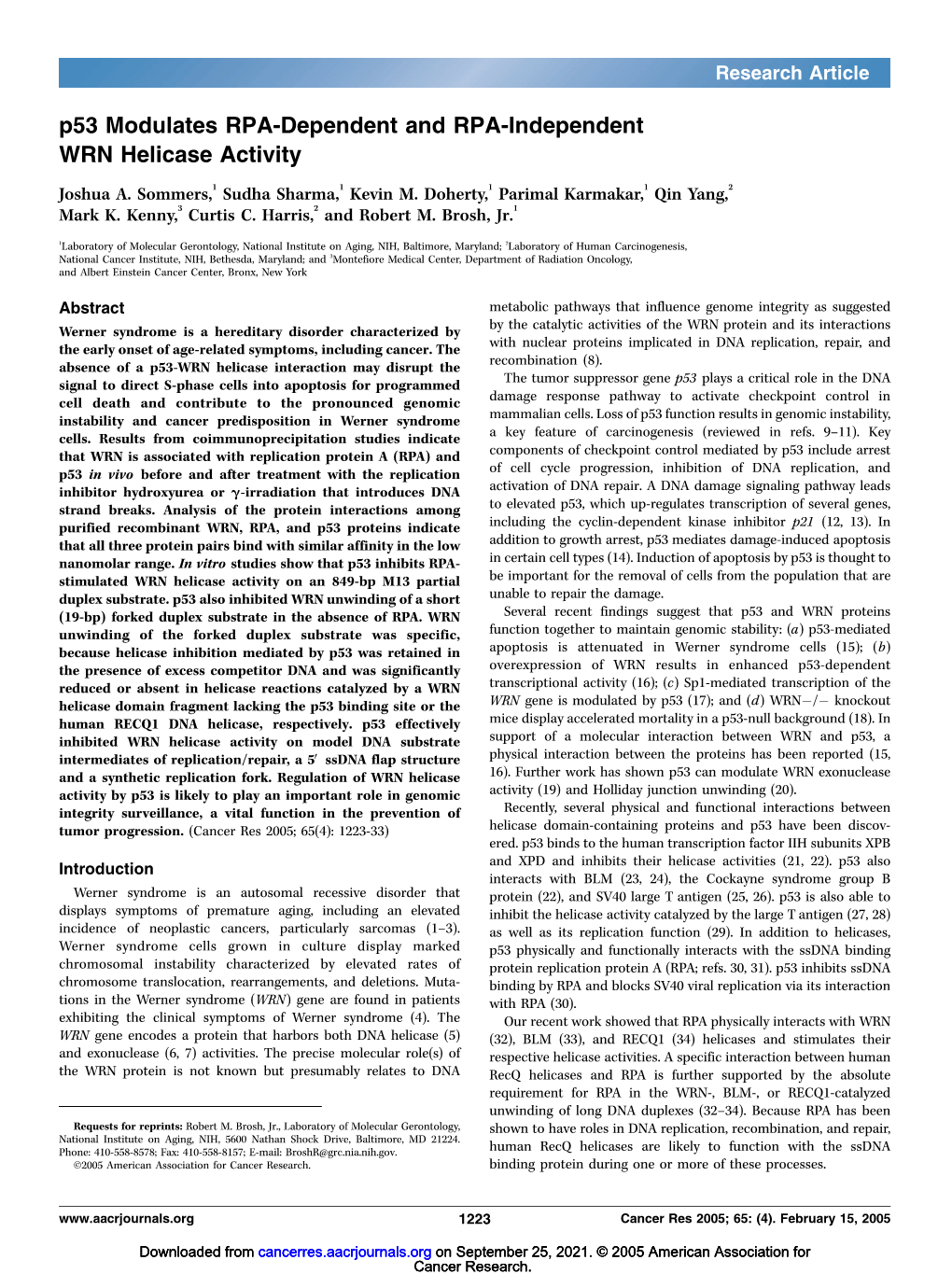 P53 Modulates RPA-Dependent and RPA-Independent WRN Helicase Activity