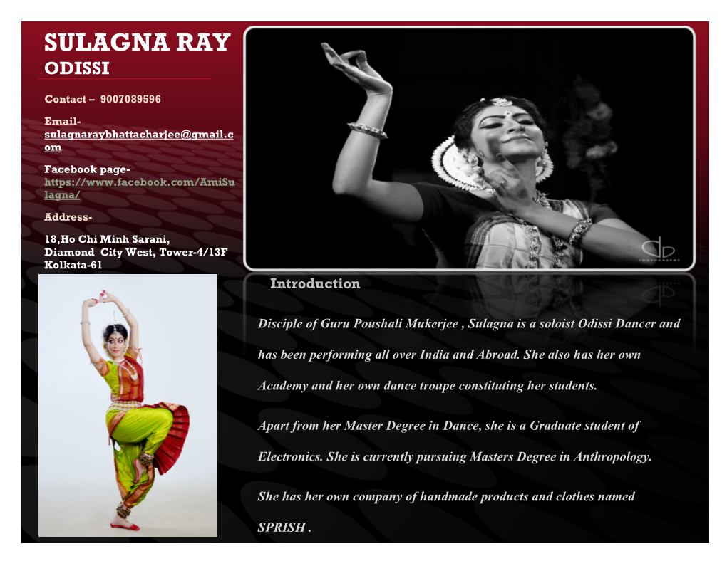 Sulagna Ray Odissi