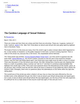 The Careless Language of Sexual Violence - the Rumpus.Net