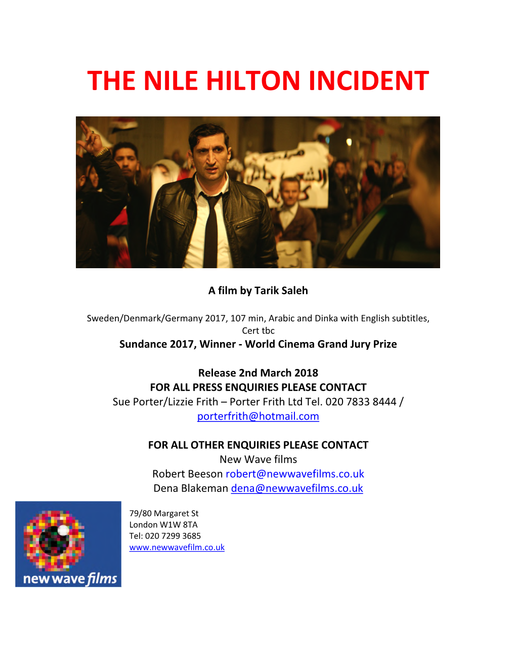 The Nile Hilton Incident Pressbook