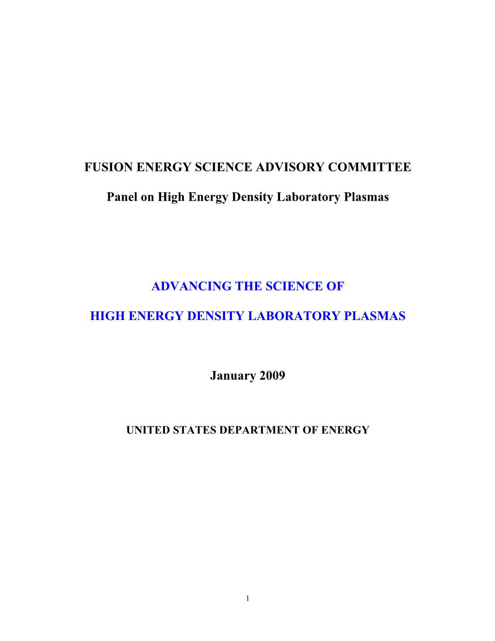 FESAC-HEDLP Report