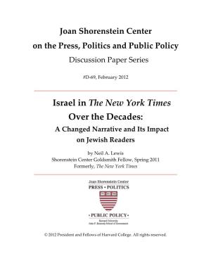 Israel in the New York Times Over the Decades: a Changed Narrative and Its Impact on Jewish Readers