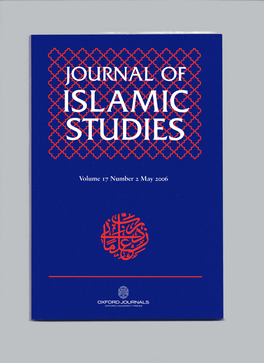 Oxford Journals Journal of Islamic Studies Journal of Islamic Studies Volume 17 Number 2 May 2006