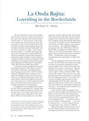 La Onda Bajita: Lowriding in the Borderlands