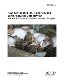 New York Bight Fish, Fisheries, and Sand Features: Data Review Volume 1: Literature Synthesis and Gap Analysis