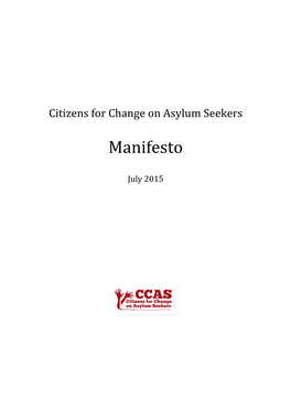 CCAS Manifesto