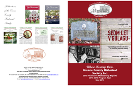 Publications of the Greene County Historical Society