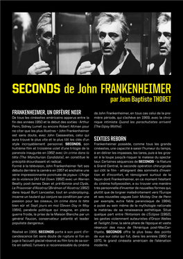 SECONDS De John Frankenheimer Par Jean Baptiste THORET