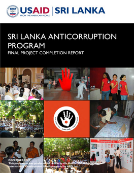 Sri Lanka Anticorruption Program Final Project Completion Report