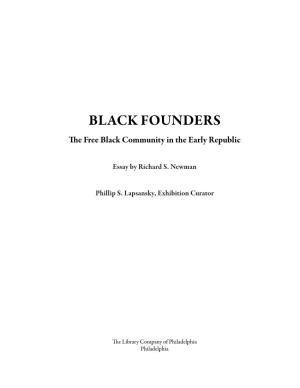 BLACK FOUNDERS the Free Black Community in the Early Republic