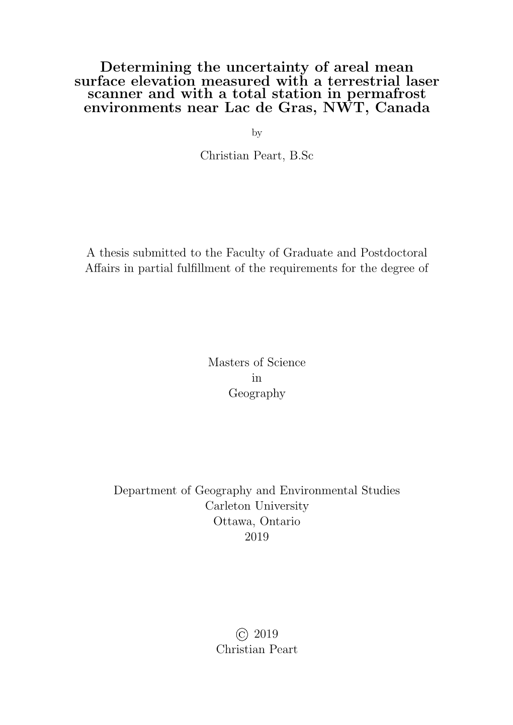 Determining the Uncertainty of Areal Mean Surface Elevation Measured