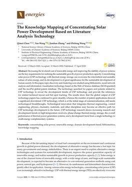 The Knowledge Mapping of Concentrating Solar Power Development Based on Literature Analysis Technology