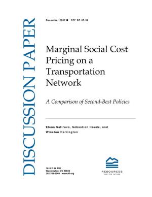 Marginal Social Cost Pricing on a Transportation Network