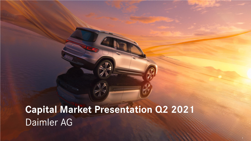 Capital Market Presentation Q2 2021 Daimler AG