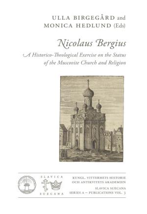 Nicolaus Bergius a Historico-Theological Exercise on the Status Eds