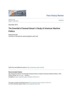 The Downfall of General Giraud: a Study of American Wartime Politics