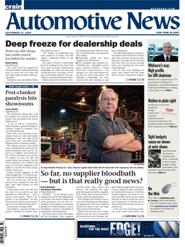 Deep Freeze for Dealership Deals