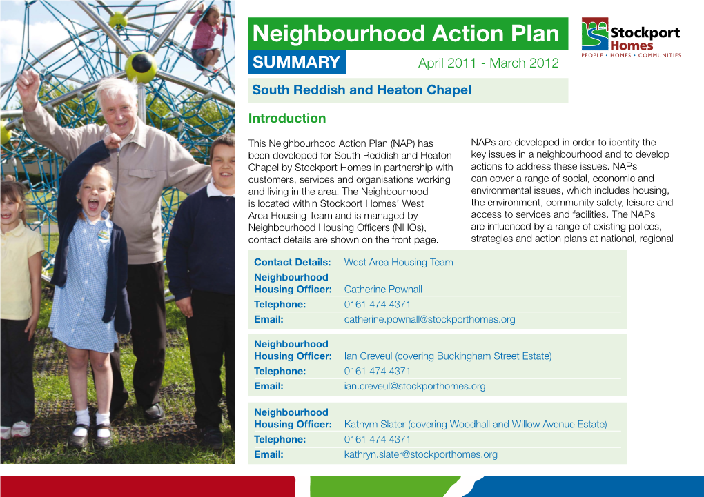 Neighbourhood Action Plan SUMMARY April 2011 - March 2012 South Reddish and Heaton Chapel